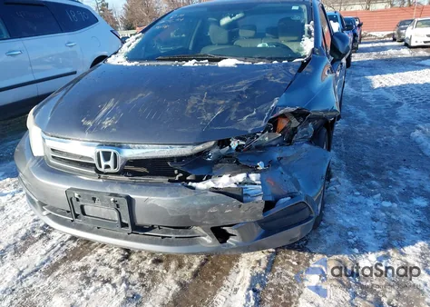 2012 Honda Civic Ex-L from USA, damaged, VIN 2HGFB2F98CH307634